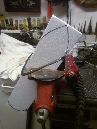 Cutting foam hull